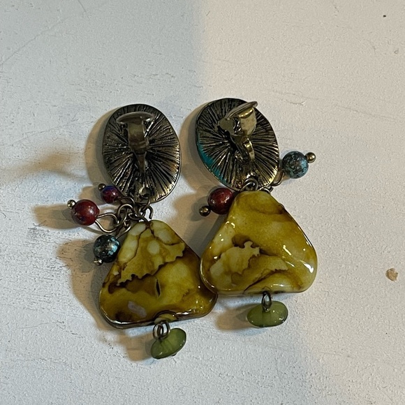 Zevar by Treska funky earrings brand new. Clip on - Picture 4 of 5